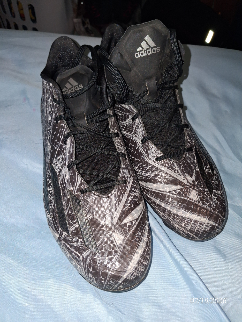 Adidas Adizero 5-Star 5.0 Snoop Dogg Snakeskin Football Cleats Men's Size 9